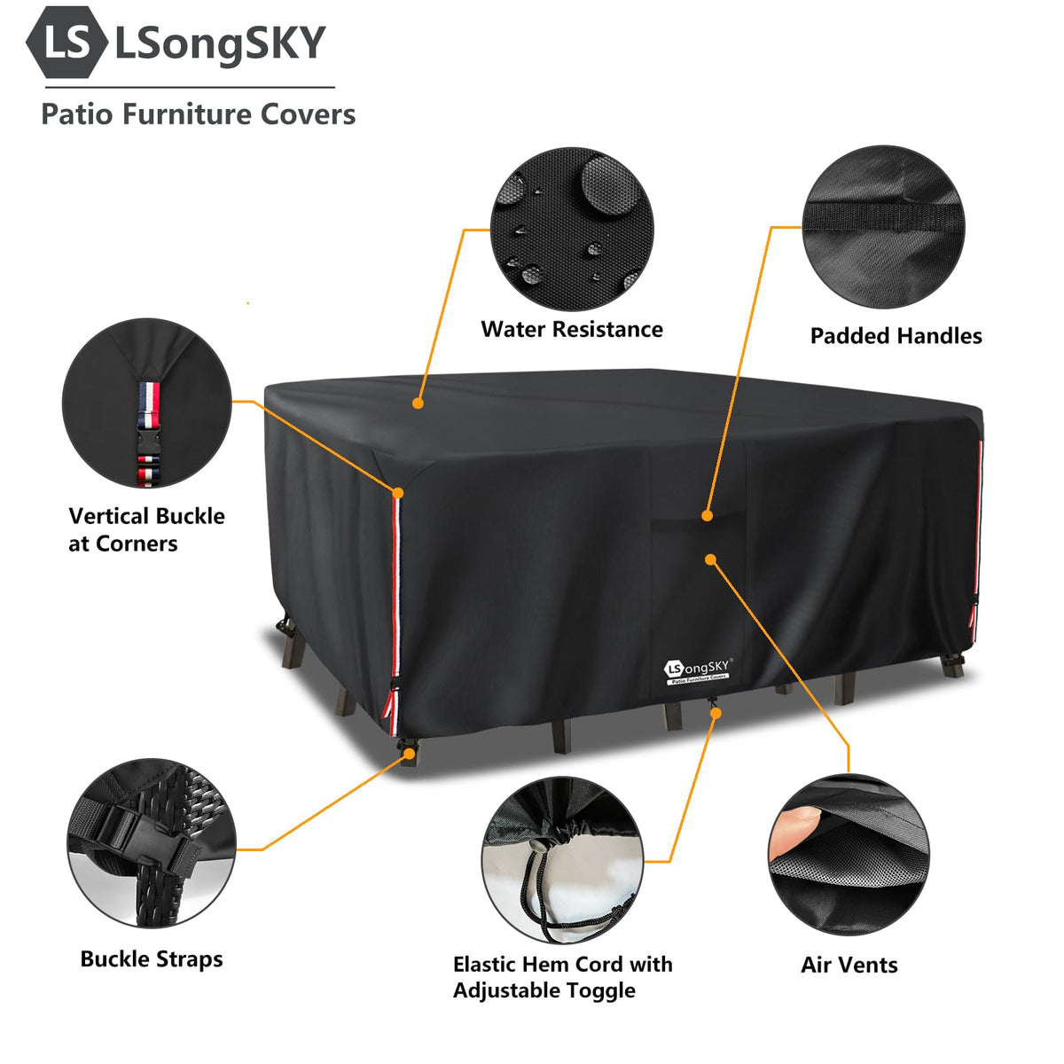 LSongSKY attachment straps secure over legs for windy days