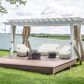 LSongSKY beige and gray-green tone complements outdoor furniture