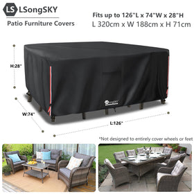 LSongSKY drawstring hem design keeps the cover secure during wind
