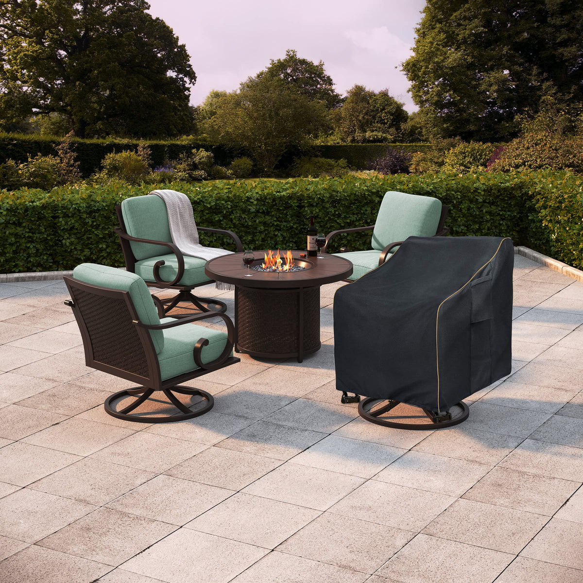 LSongSKY easy-fit-swivel-chair-cover makes setup quick and simple.