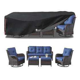 LSongSKY outdoor furniture cover on a large 111L x 74W x 28H set protecting from rain