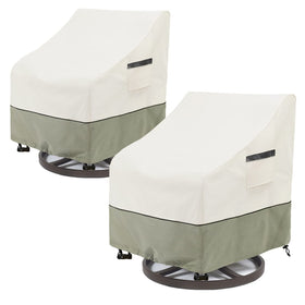 LSongSKY outdoor swivel lounge chair cover front view protects against rain and sun.