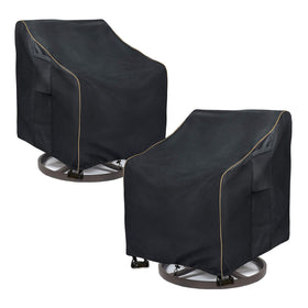 LSongSKY outdoor-swivel-lounge-chair-cover-2-pack shields chairs from rain and sun.