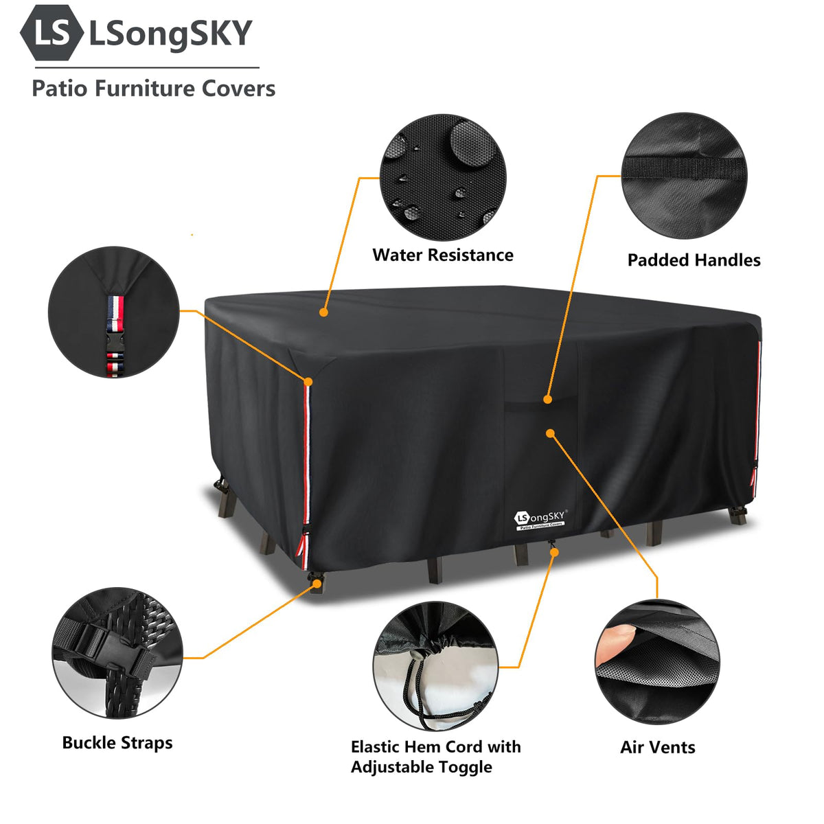 LSongSKY swivel-chair cover keeps chairs clean and dry