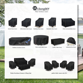 LSongSKY waterproof oxford fabric shields Adirondack chairs from rain.