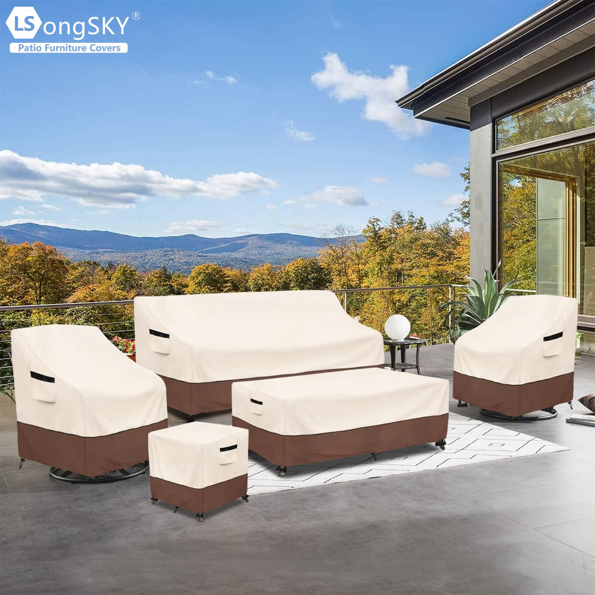 LSongSKY easy-fit design simplifies fitting over swivel chairs