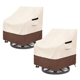 LSongSKY outdoor swivel chair cover front view protects chairs from rain and debris
