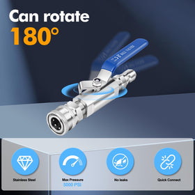 LSORPWK quick-connect 3-8 plug socket for fast hose changes and setup