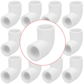 Lswteiz 12-pack 1/2in PVC elbow socket x female thread for versatile connections