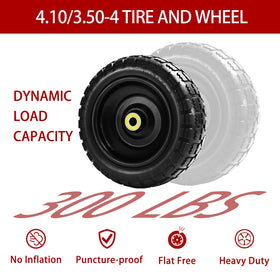 LTNICER 300 lbs capacity solid tire supports heavy loads