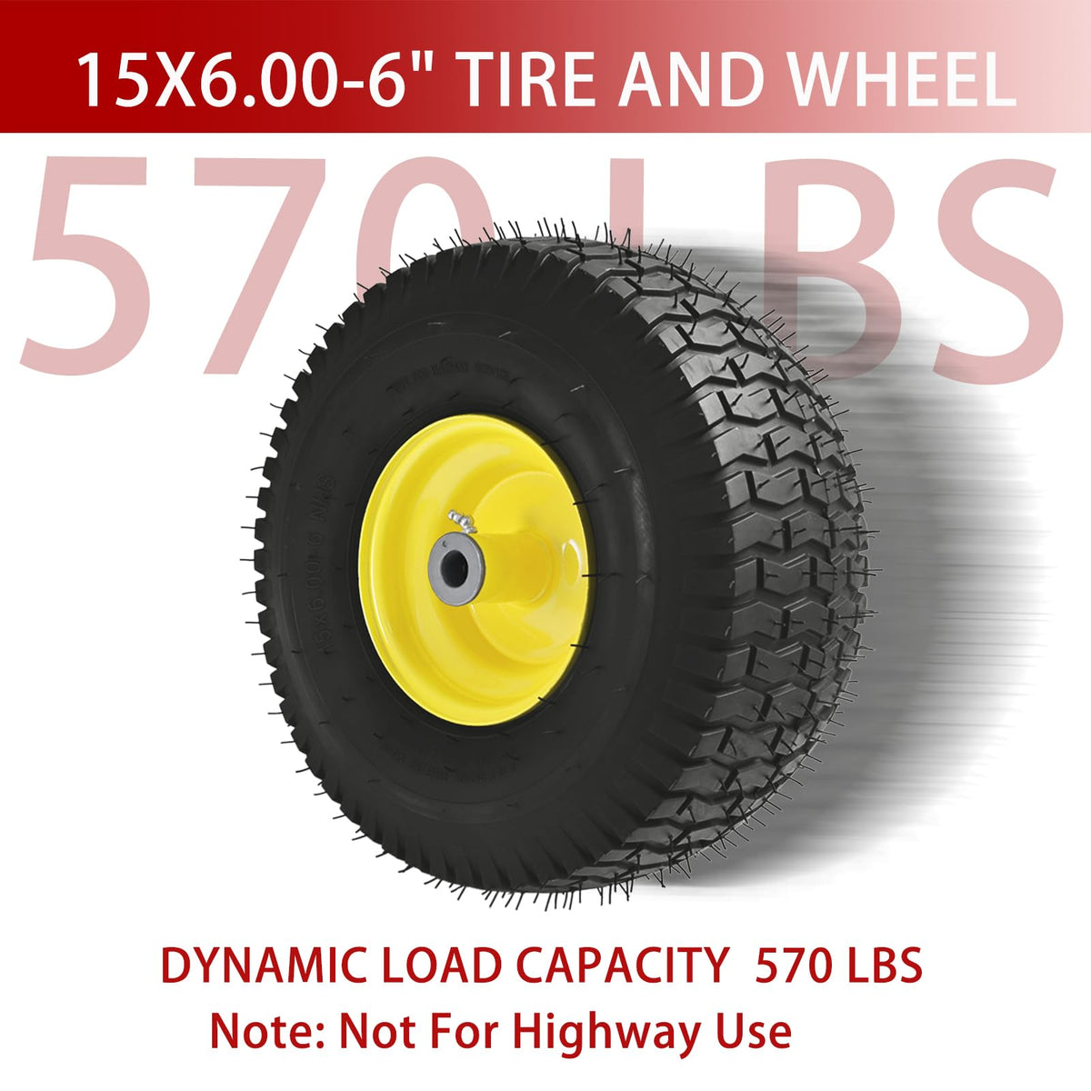 LTNICER 3-inch offset hub front tire supports common mower axle layouts.