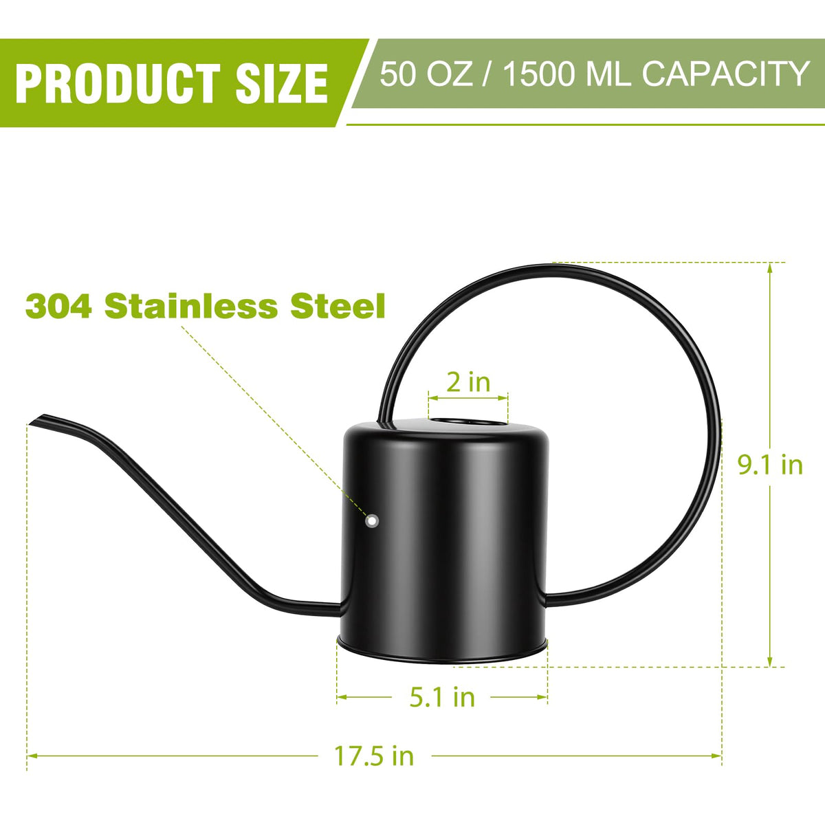 LTSUMI ergonomic handle for comfortable use during watering