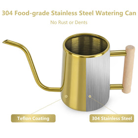 LTSUMI stainless steel watering can with durable finish for long-term use.