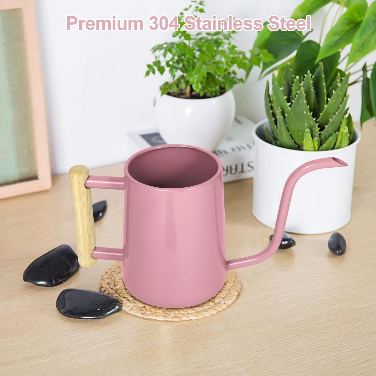 LTSUMI stainless steel watering can is rust-proof and durable