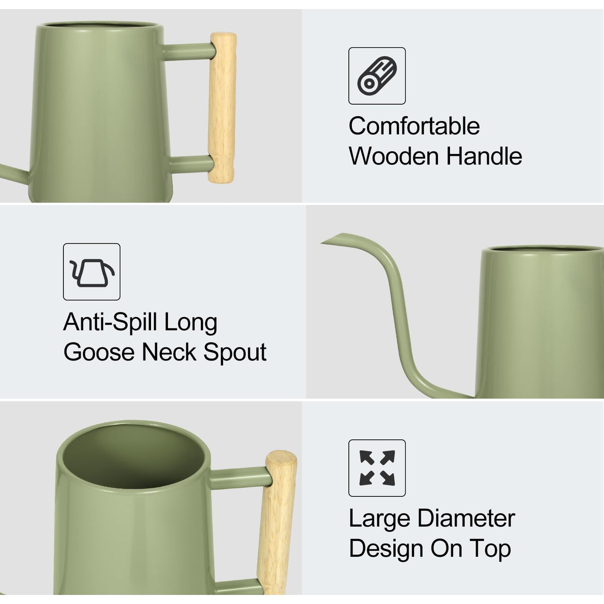 LTSUMI 1000 ml capacity ideal for small pots and bonsai.