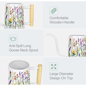LTSUMI decorative white watering can adds style to your space.