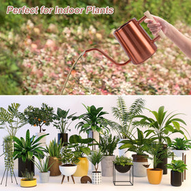 LTSUMI wooden-handle watering can for comfortable refilling