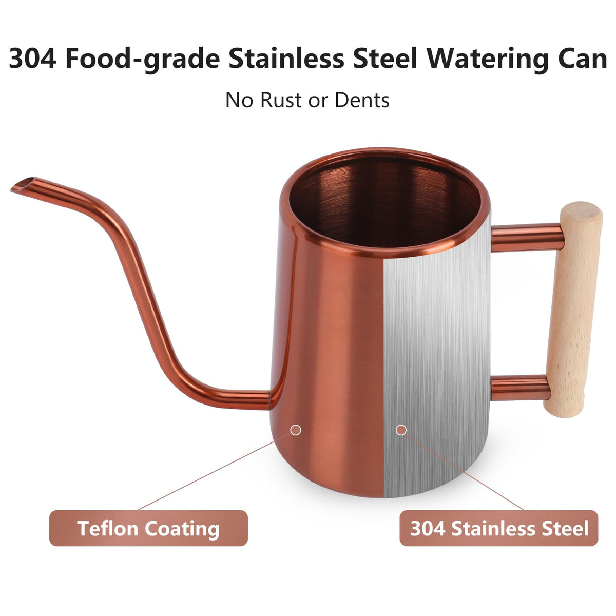 LTSUMI matte black watering can designed for indoor and outdoor use