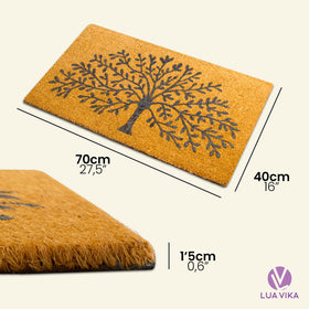 LUA VIKA doormat with non-slip backing stays in place at doorways.