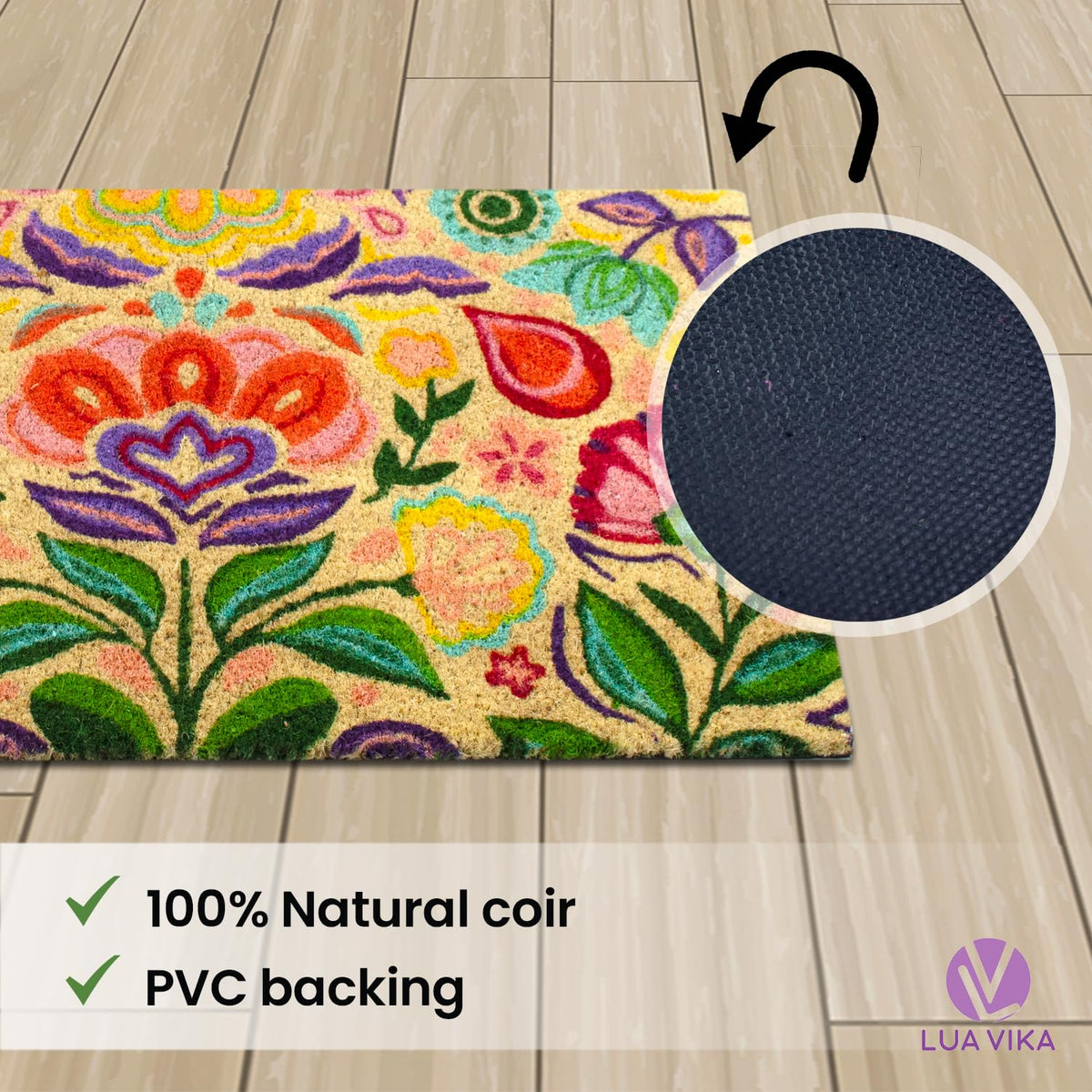 Lua Vika doormat is easy to shake out or brush clean.