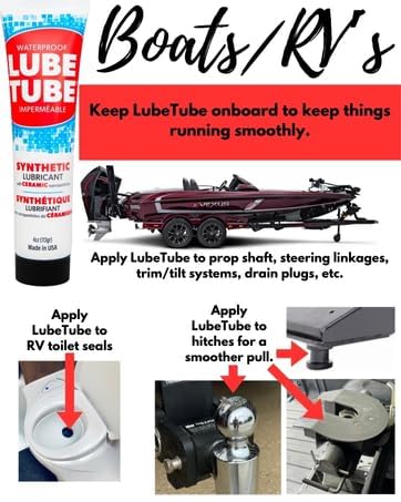 LubeTube PFAS-free, non-toxic formula for RV and marine seals.