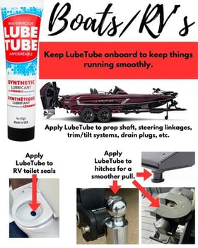 LubeTube PFAS-free, non-toxic formula for RV and marine seals.