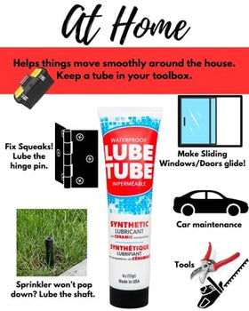 LubeTube durable, water-resistant grease for plumbing fixtures and filters.