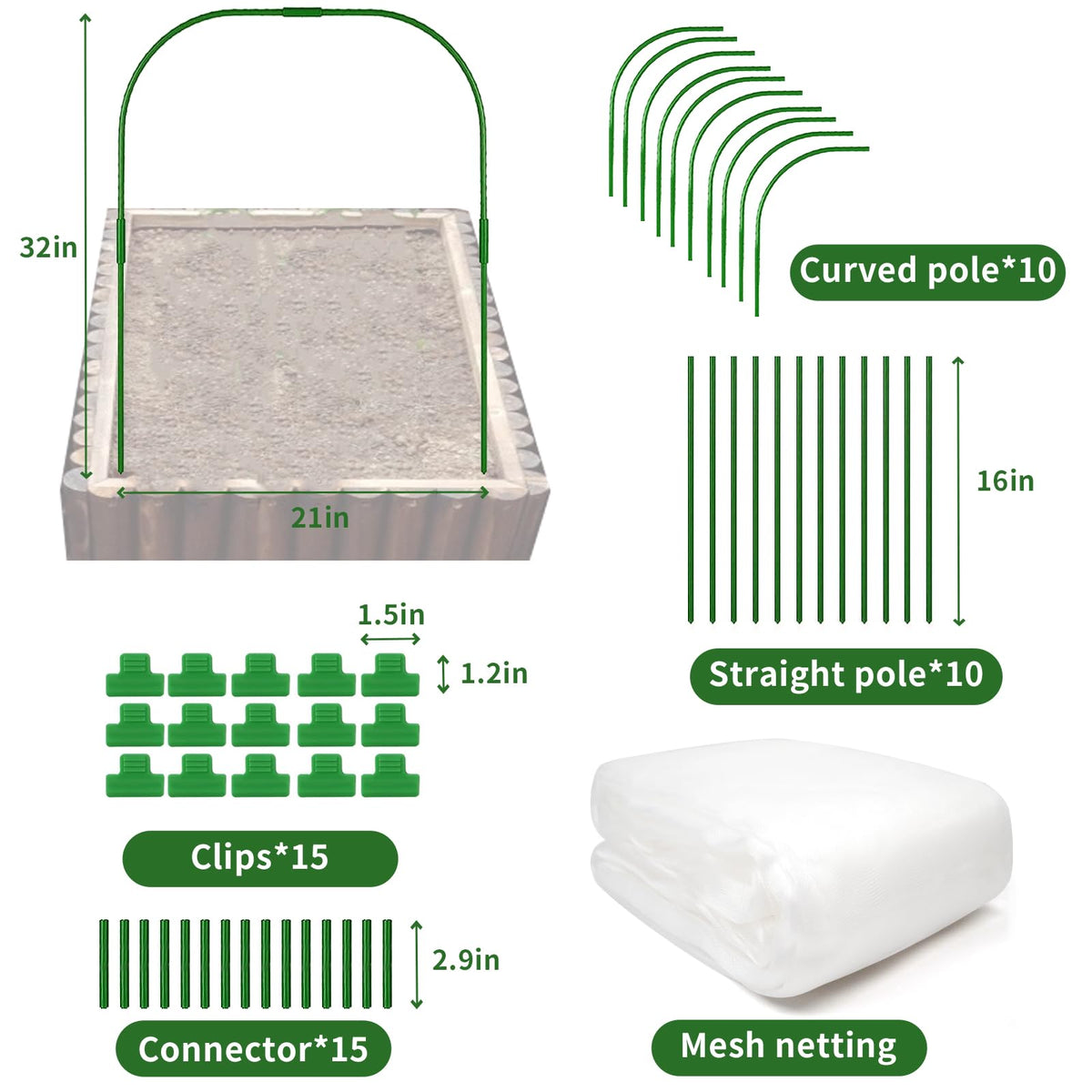 LUBORN breathable, see-through netting protecting vegetables and fruits