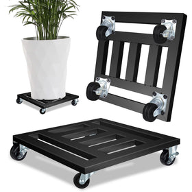 LUBORN heavy-duty plant caddy with wheels supports up to 400 lbs for easy relocation.
