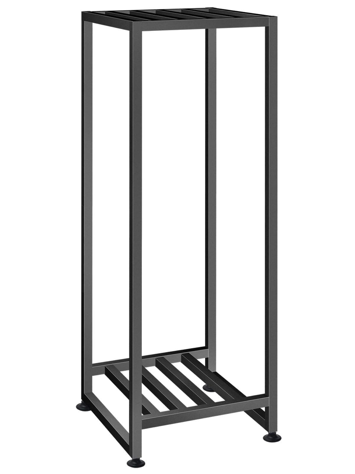 Luborn 2-tier plant stand top view showing sturdy metal support for plants