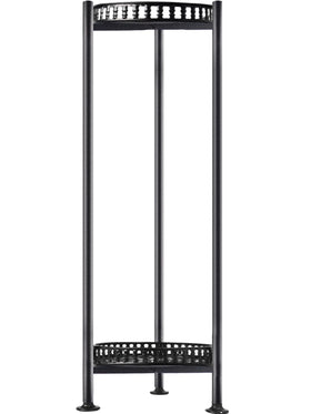 LUBORN 30-inch plant stand side profile; sturdy metal frame for indoor or outdoor use