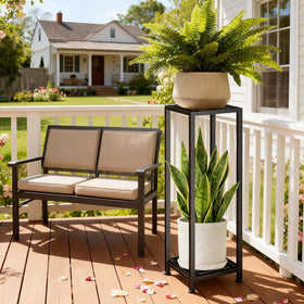 LUBORN plant stand heavy-duty frame detail emphasizes durability and stability.