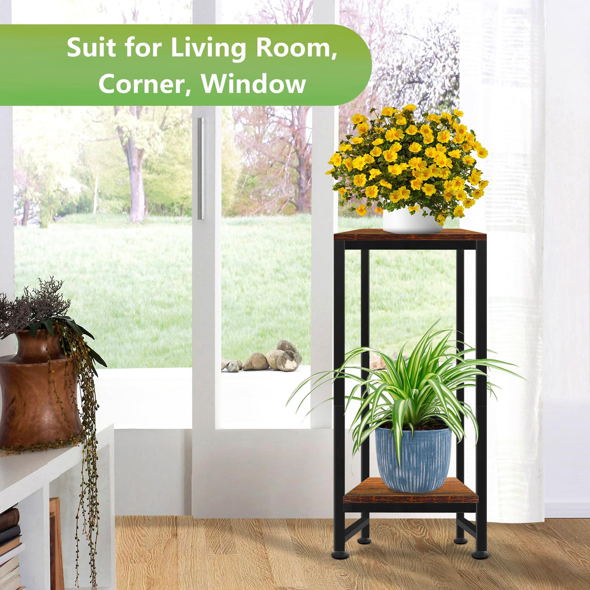 Luborn indoor-outdoor use enhances decor while showcasing greenery