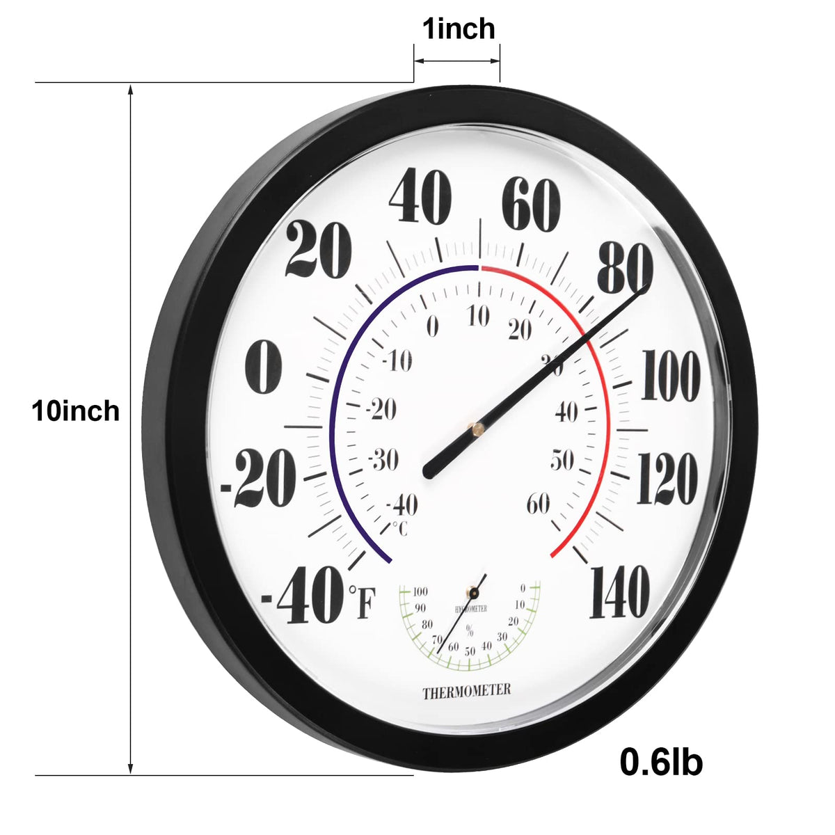 LUBYBG large-display thermometer helps monitor temperature and humidity at a glance