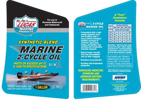 Lucas Oil 10861 being added to a water-cooled outboard, reducing deposits and fouling