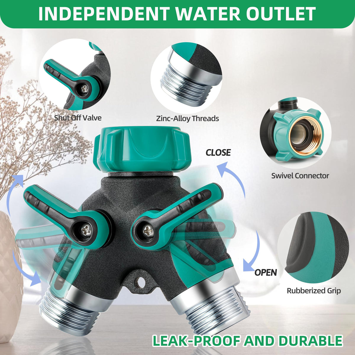 LUCDNC two-way diverter with independent valves for adjustable flow