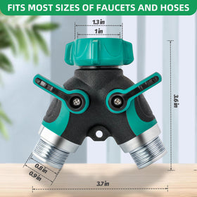 LUCDNC faucet Y-connector with 3/4 inch threading for quick setup