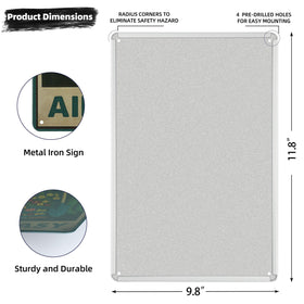Lucdnc Hoeing Ain't Easy sign close-up highlights rust-resistant metal durability.
