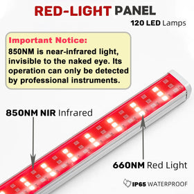 Lucear dual-wavelength LEDs close-up (660nm/850nm) for balanced therapy
