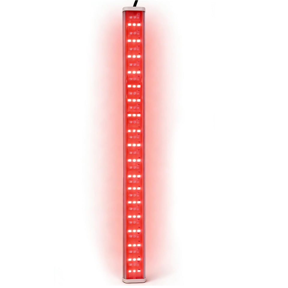 Lucear red light panel on a compact portable sauna for easy setup