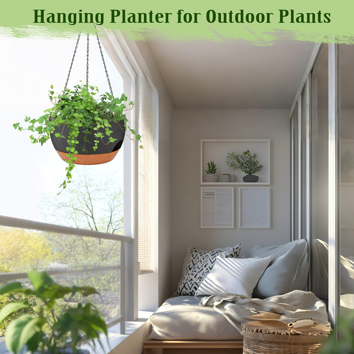 Lucieblessdesign easy-install hanging planter pack, ready to hang on any wall or hook.