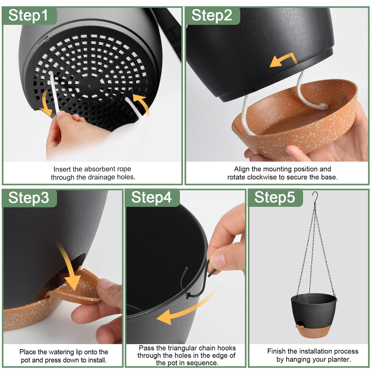 Lucieblessdesign removable water reservoir tray close-up highlighting self-watering capability.