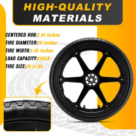Lucky Seven heavy-duty 600lb capacity wheel illustrating strong load support