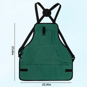 LUCKIPLUS cross back straps provide balanced support for comfortable gardening