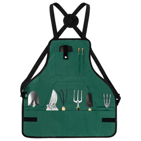 LUCKIPLUS gardening apron with pockets keeps tools organized while you work