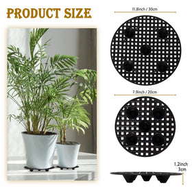 LUCKIPLUS plant elevator 11.8-inch diameter fits larger pots and eases repositioning.