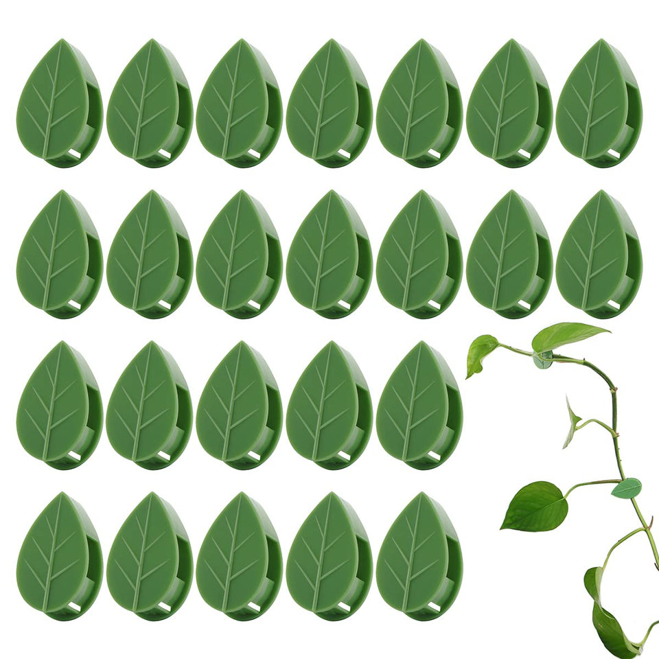 LUCKJUJU leaf-clip closeup showing discreet vine support blended with greenery.