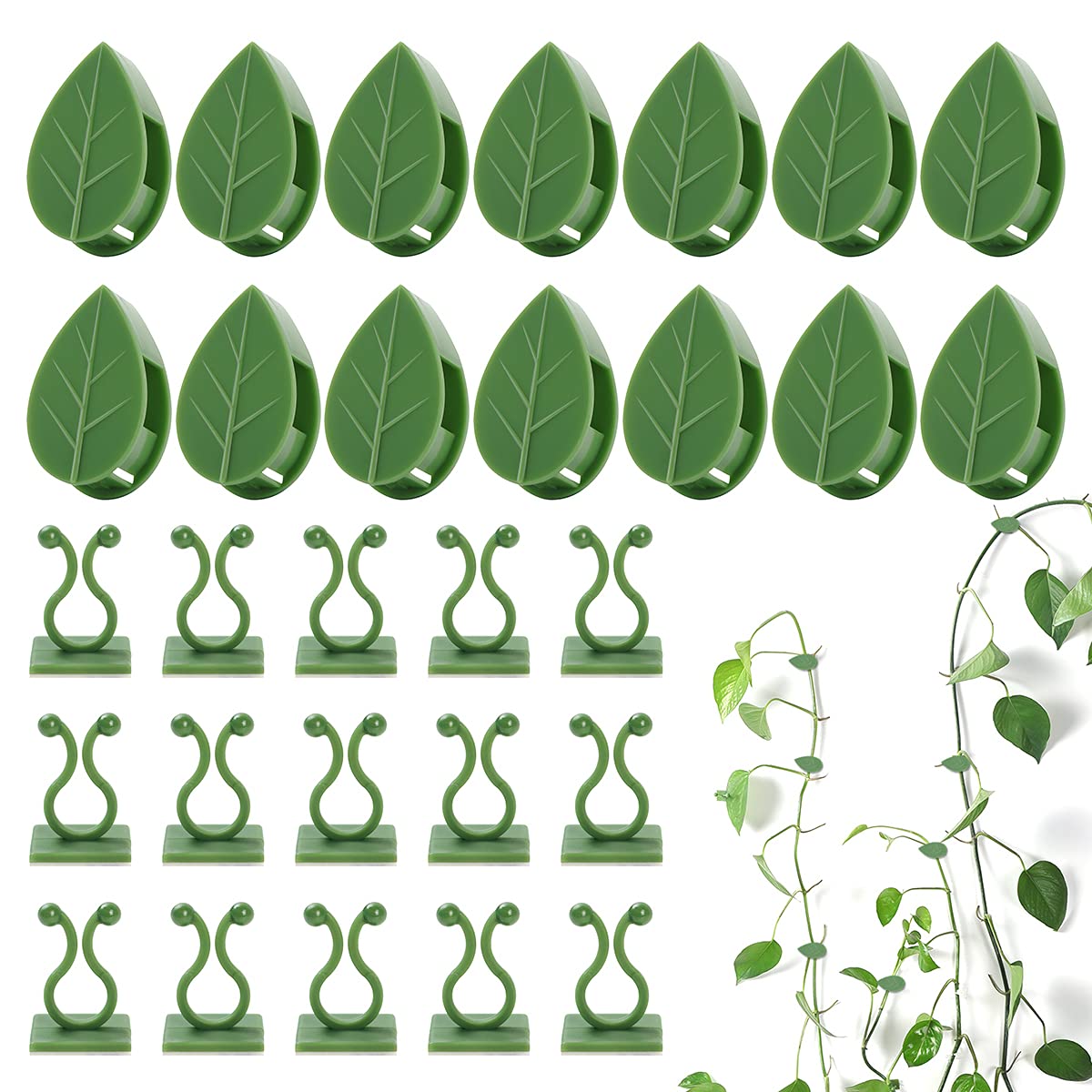 LUCKJUJU leaf-shaped wall clip blending with green vines