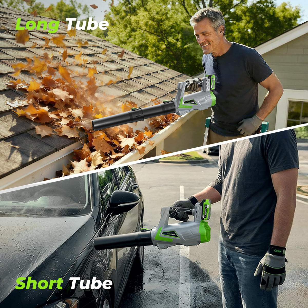 LUCKYTECH leaf blower all in package with batteries and charger