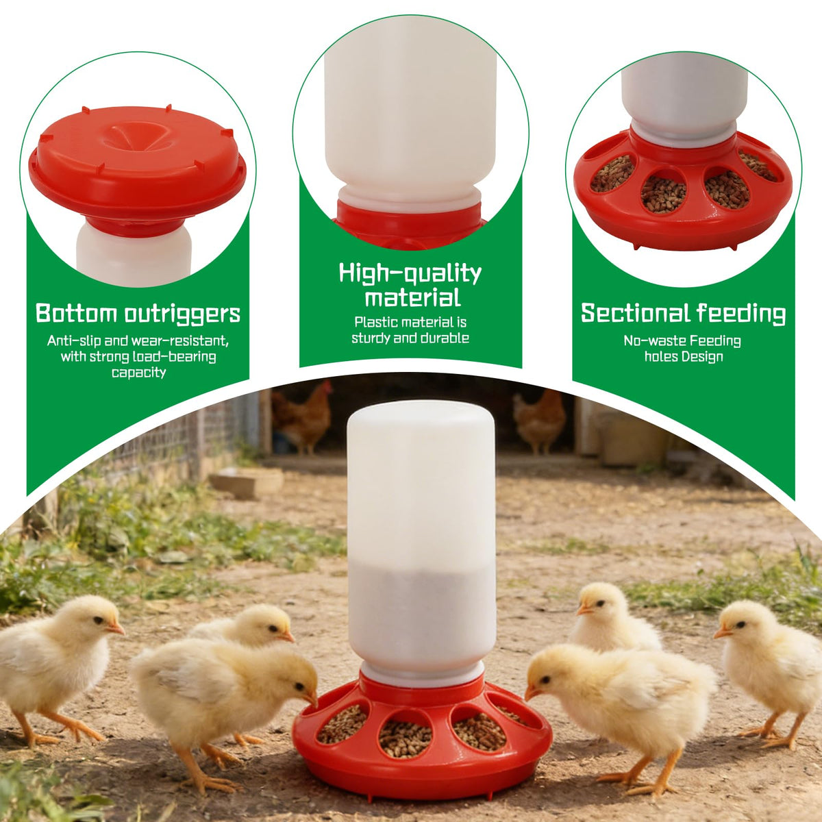 Lucky Farm assembly with removable cap enables quick refills.
